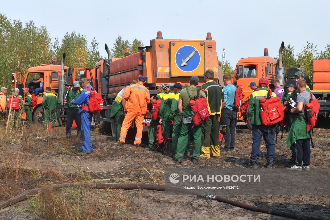 Тушение пожаров в Рязанской области