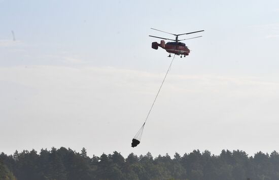 Тушение пожаров в Рязанской области