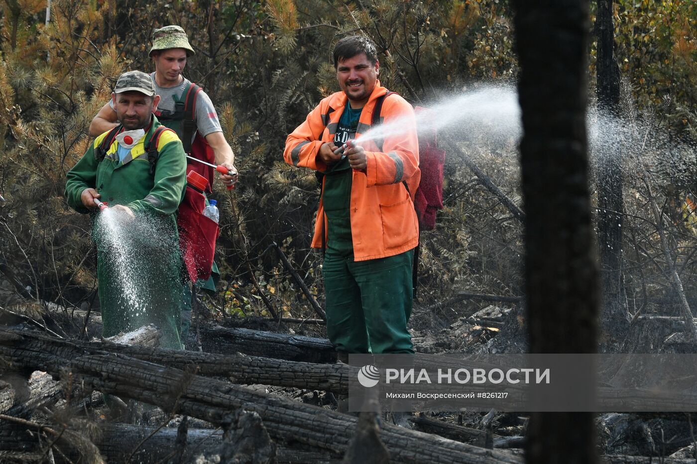 Тушение пожаров в Рязанской области