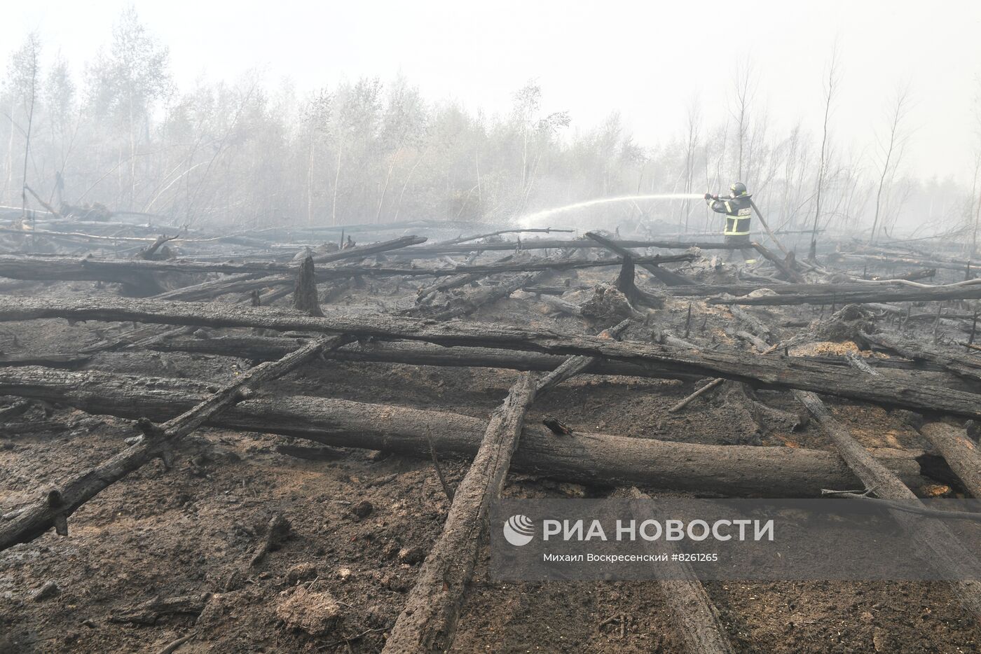 Тушение пожаров в Рязанской области