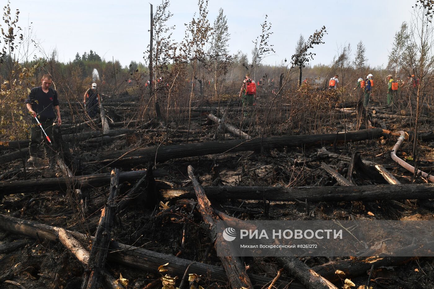 Тушение пожаров в Рязанской области