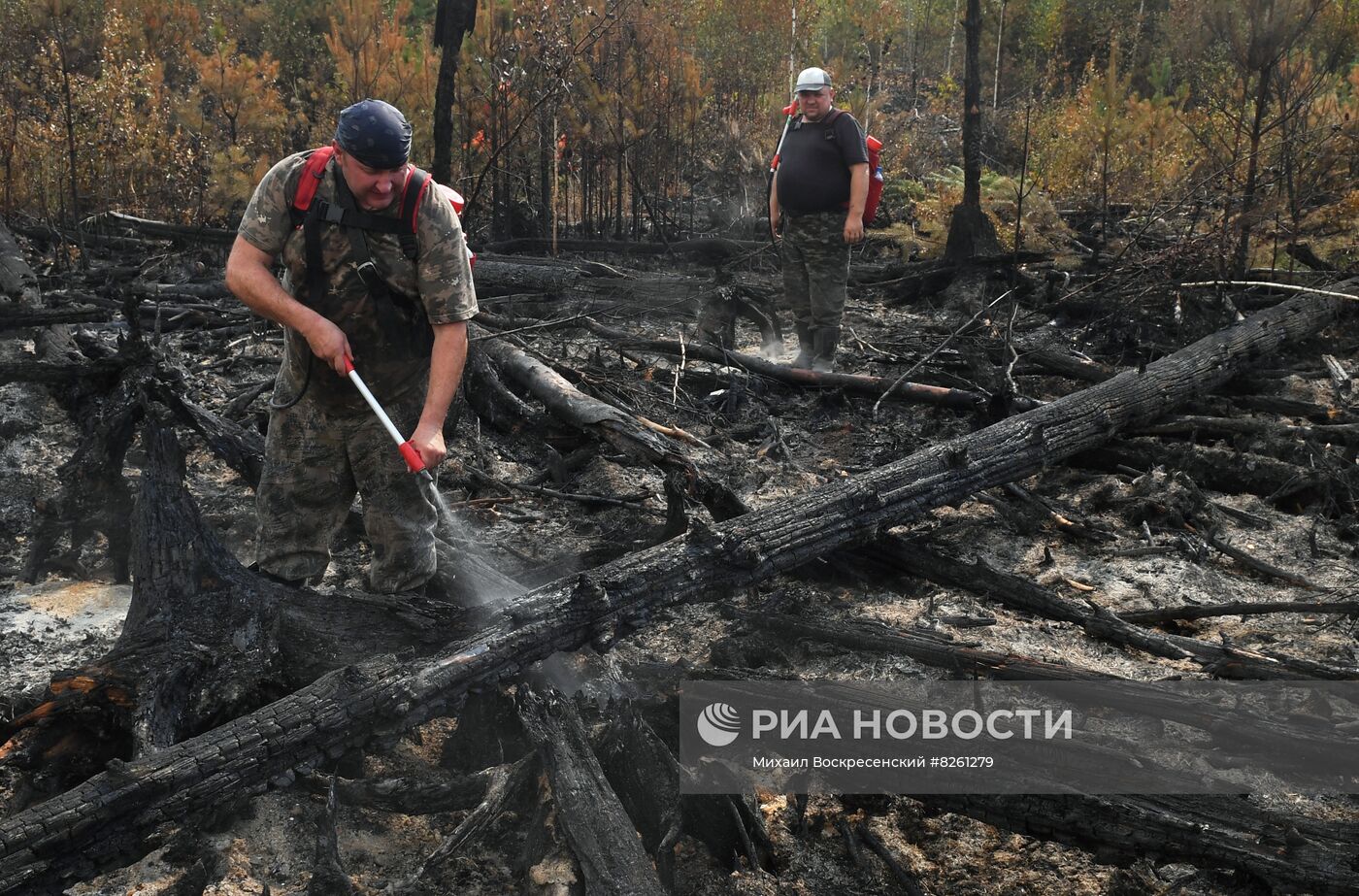 Тушение пожаров в Рязанской области