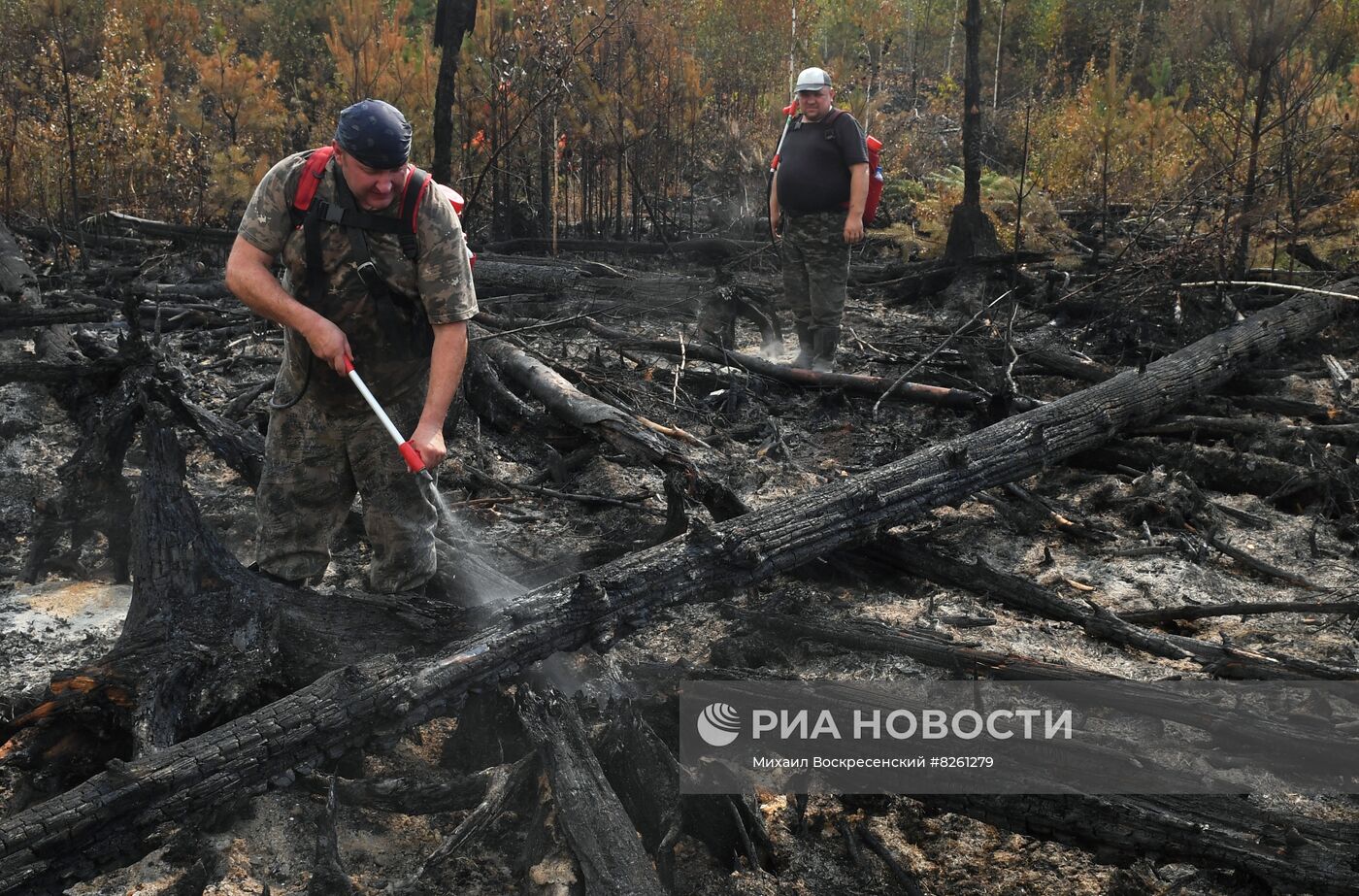 Тушение пожаров в Рязанской области