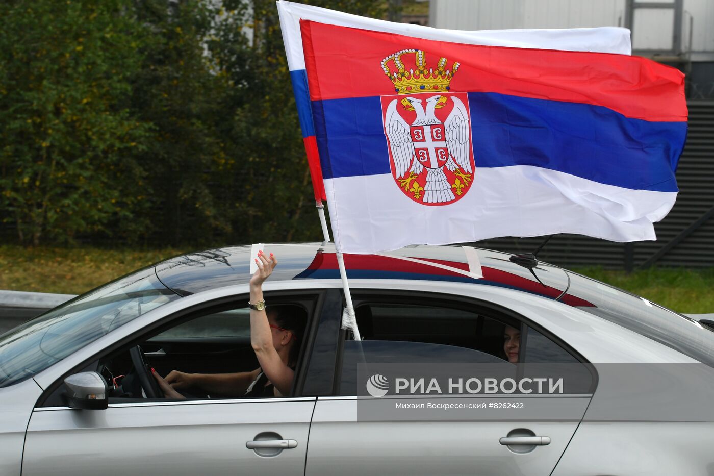 Автопробег в поддержку Сербии в Москве