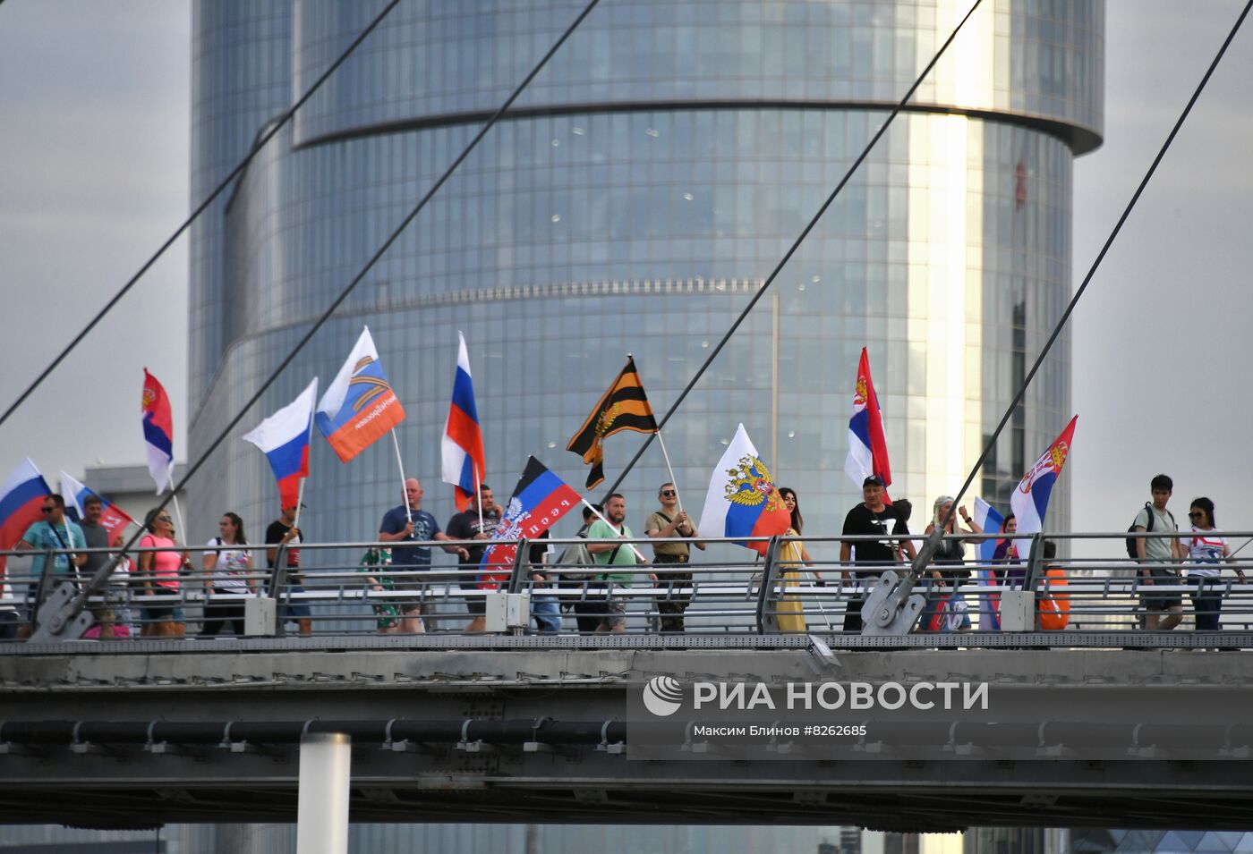 Автопробег в поддержку Сербии в Москве