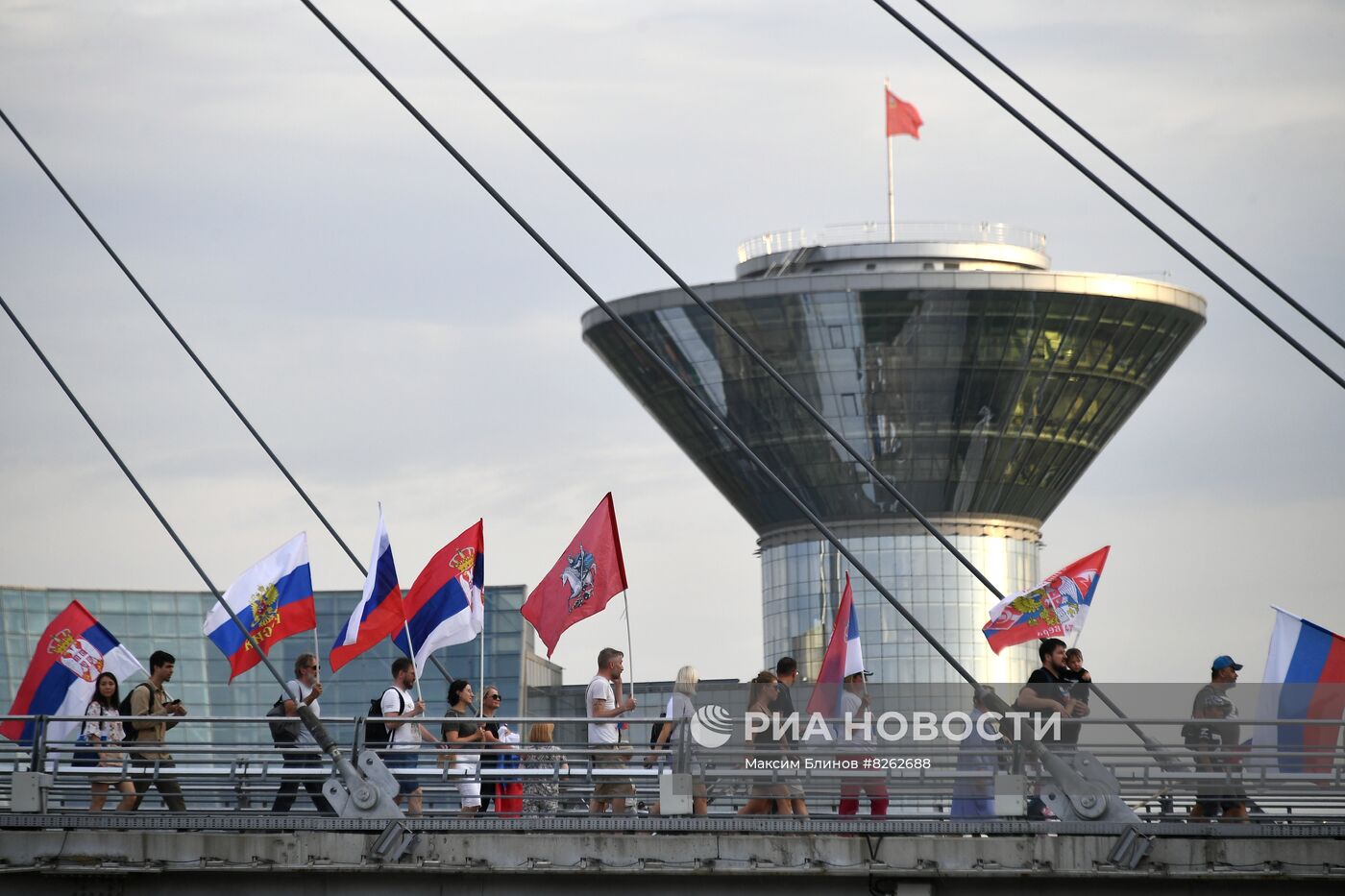 Автопробег в поддержку Сербии в Москве