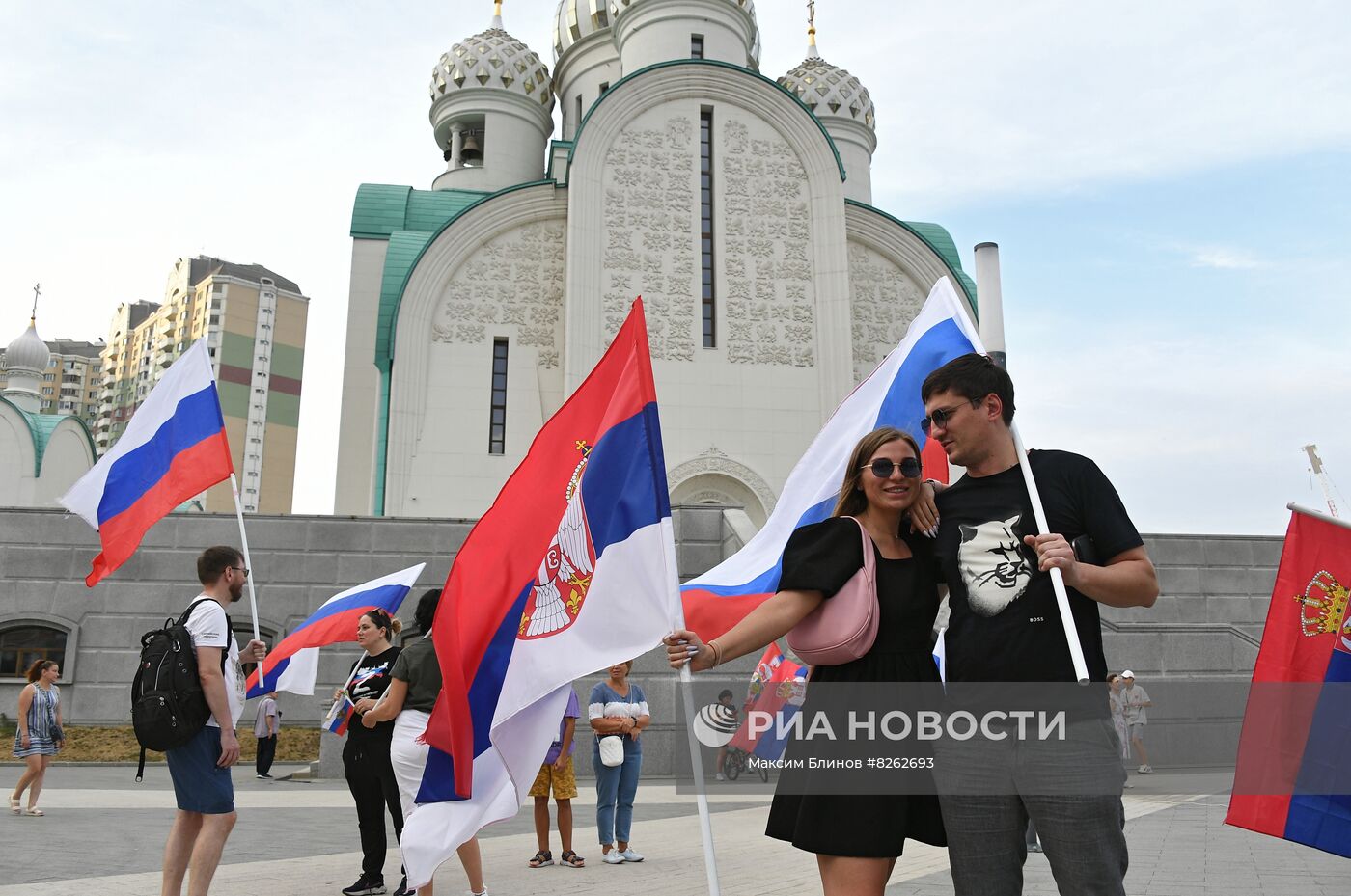 Автопробег в поддержку Сербии в Москве