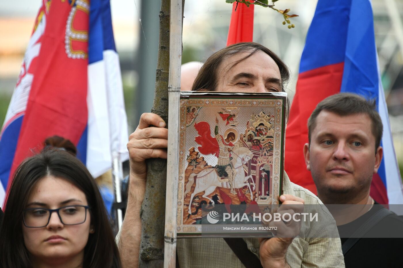 Автопробег в поддержку Сербии в Москве