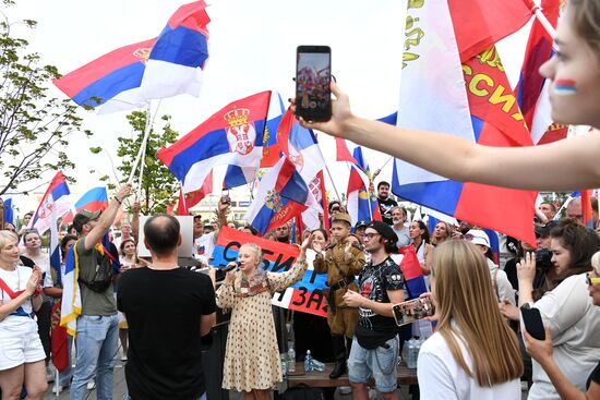 Автопробег в поддержку Сербии в Москве