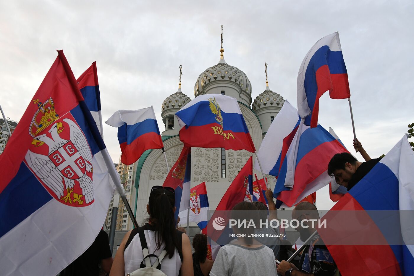 Автопробег в поддержку Сербии в Москве