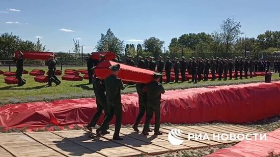 В Острогожске под Воронежем перезахоронили останки погибших во время Великой Отечественной в нацистском концлагере