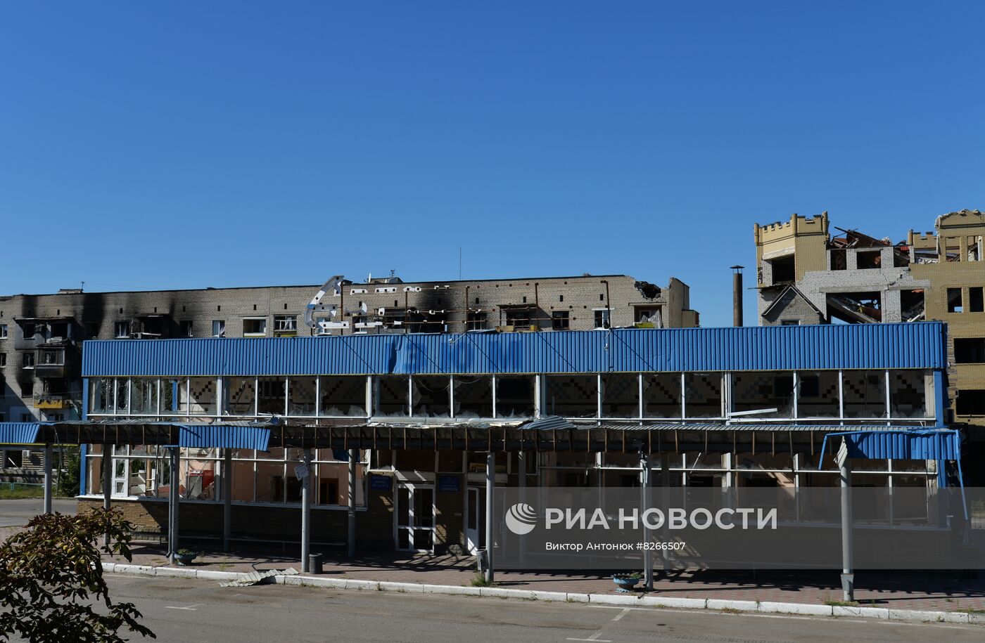 Город Изюм после обстрелов ВСУ