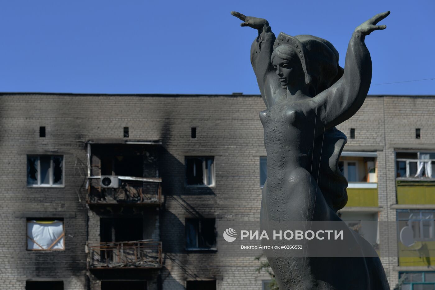 Город Изюм после обстрелов ВСУ