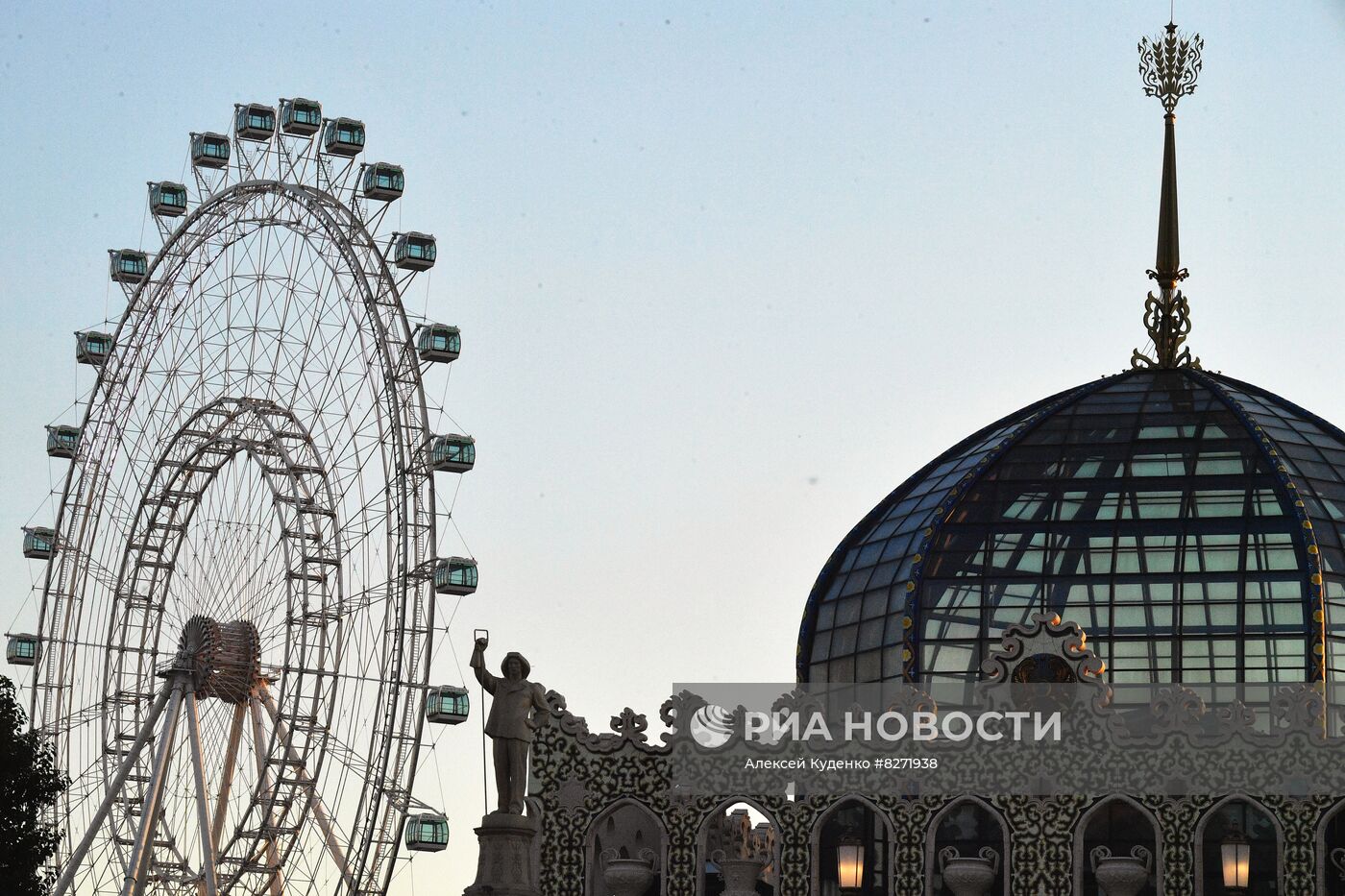 Запуск колеса обозрения "Солнце Москвы"