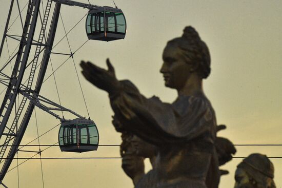 Запуск колеса обозрения "Солнце Москвы"