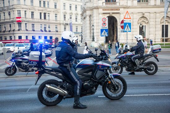 Акция протеста против инфляции в Вене