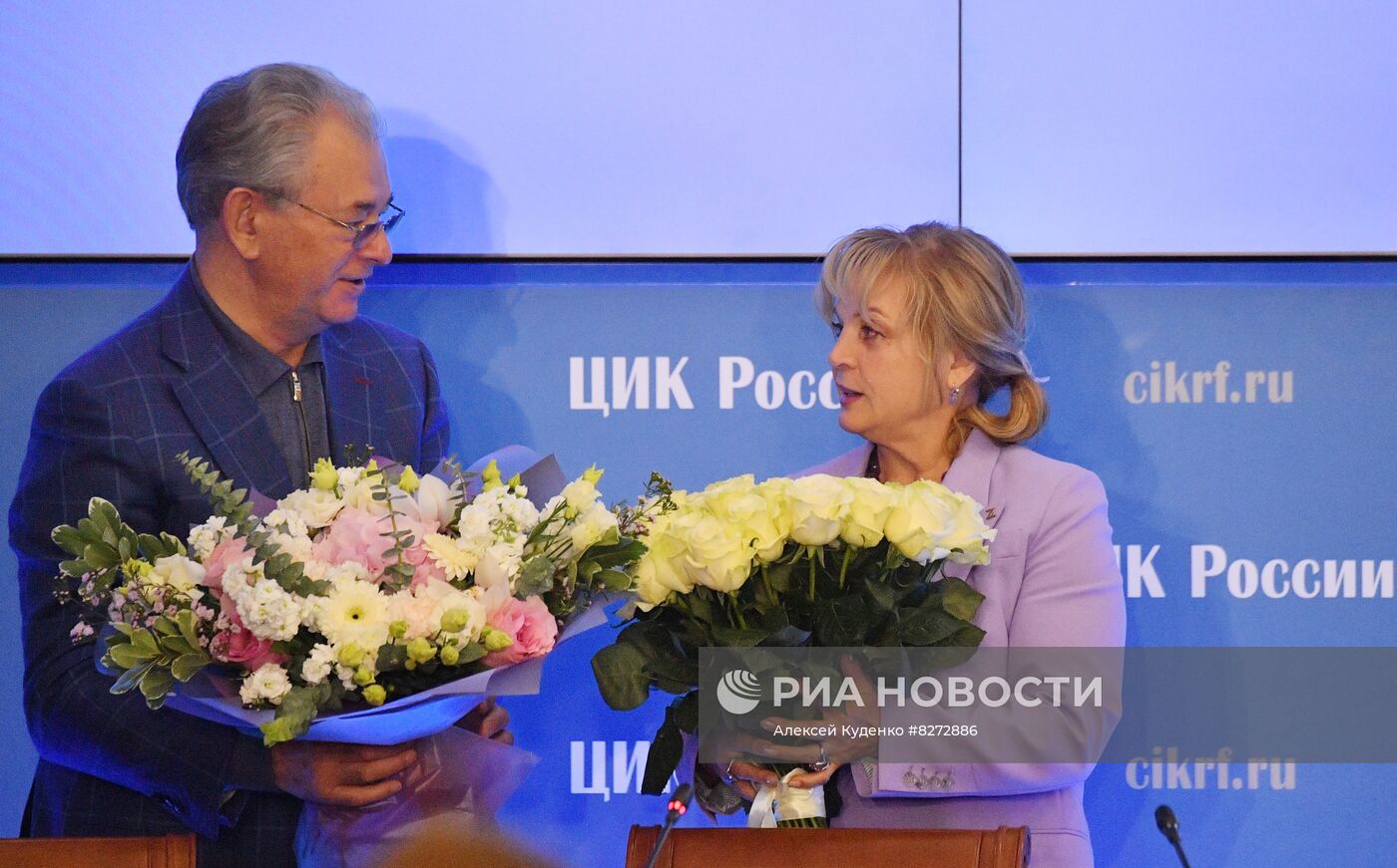 Оглашение предварительных результатов выборов в ЦИК РФ