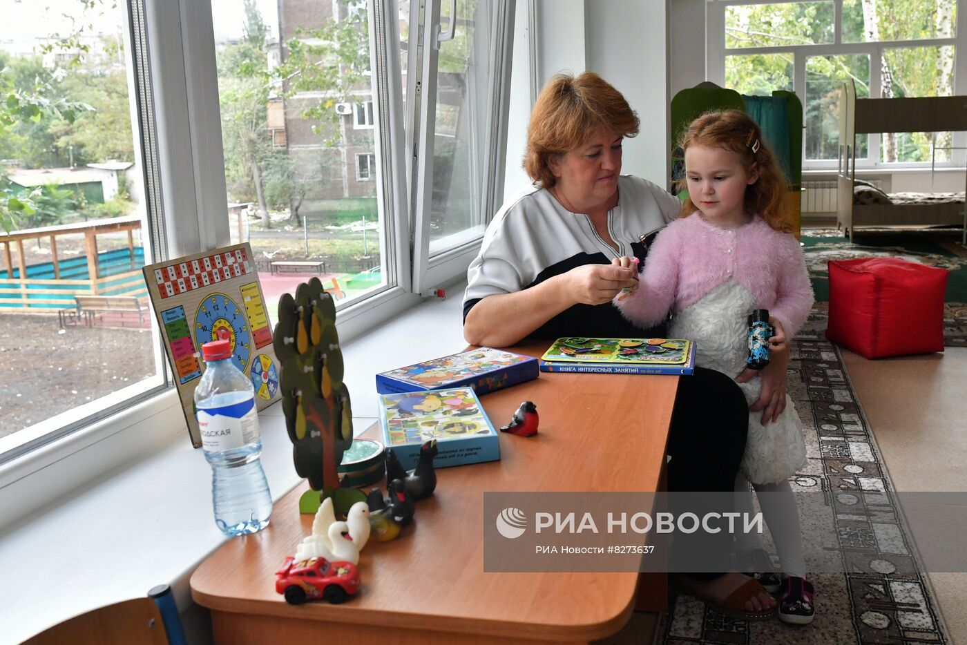 Открытие восстановленного тульскими строителями детсада в Мариуполе