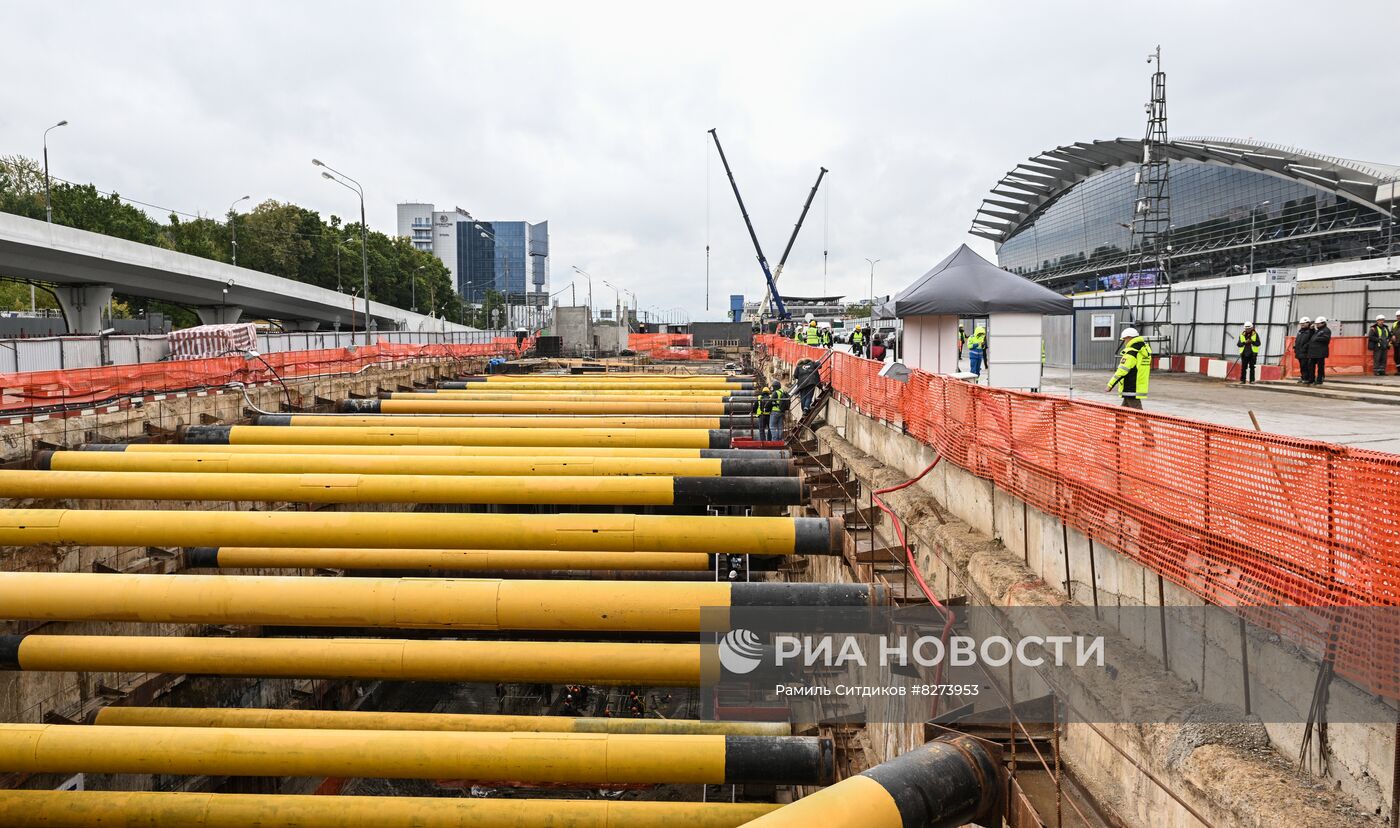 Строительство станции метро "Внуково"