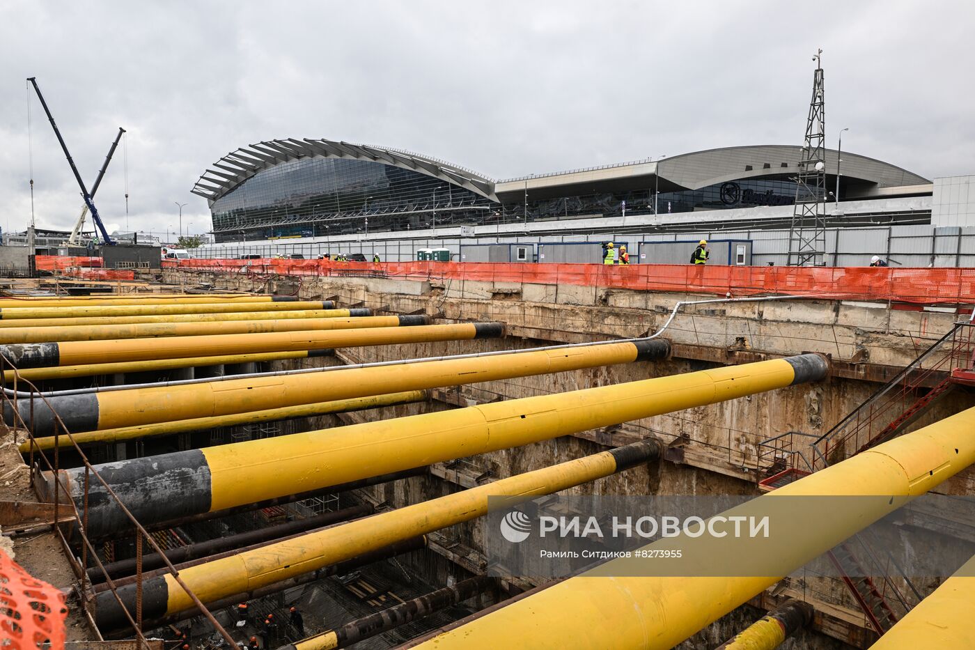 Строительство станции метро "Внуково"