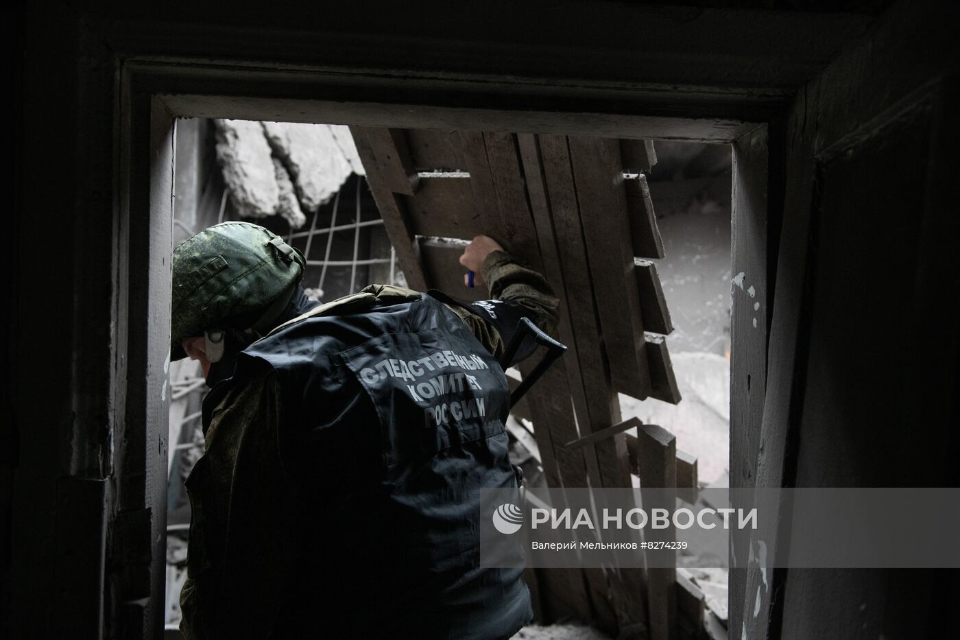 Последствия обстрела города Перевальск в ЛНР