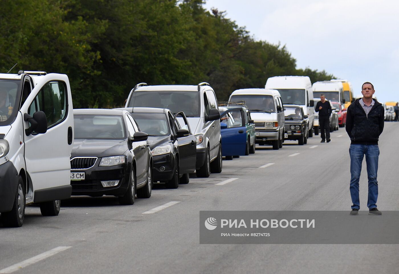 Работа пропуского пункта "Васильевка" в Запорожской области