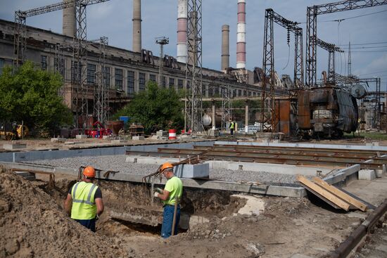 Восстановительные работы на Луганской ТЭС