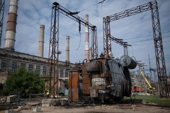 Восстановительные работы на Луганской ТЭС