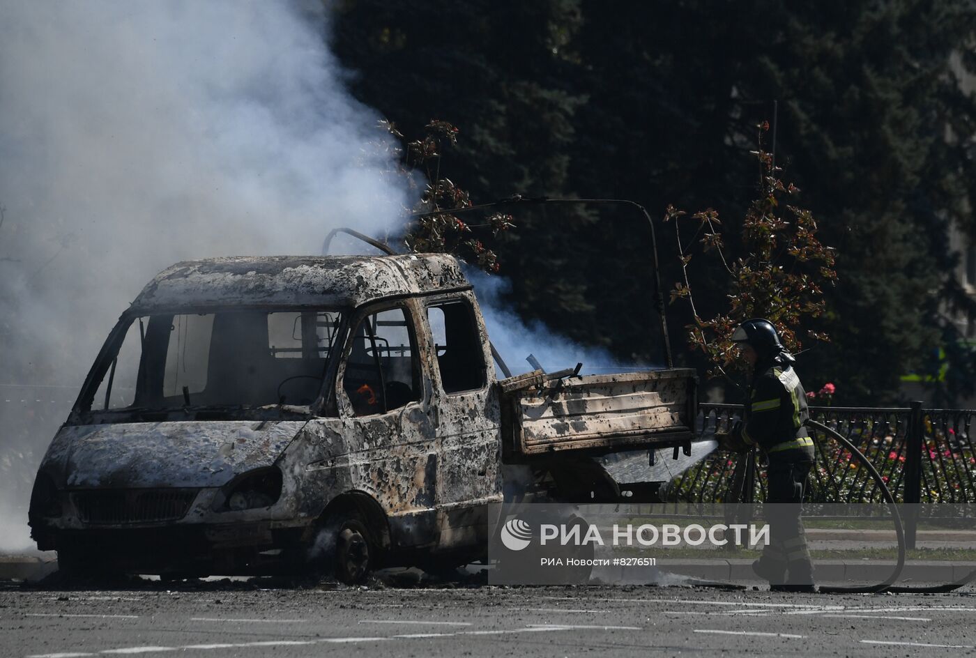 Украинские войска обстреляли центральный район Донецка