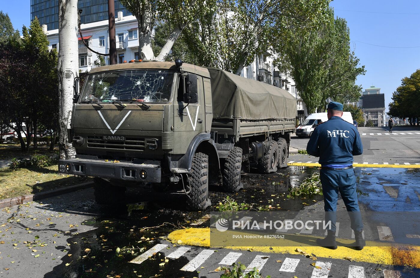 Украинские войска обстреляли центральный район Донецка