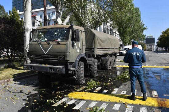 Украинские войска обстреляли центральный район Донецка