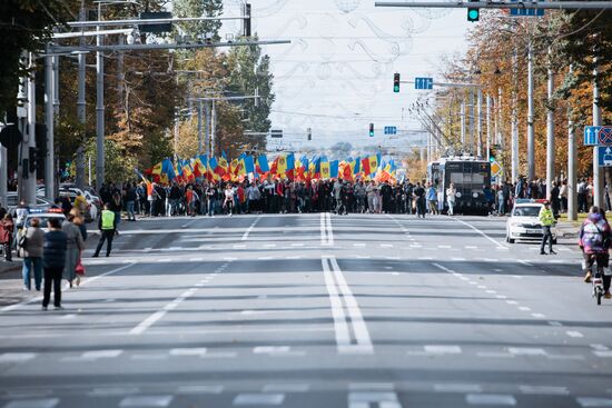 Акция протеста оппозиции в Кишиневе