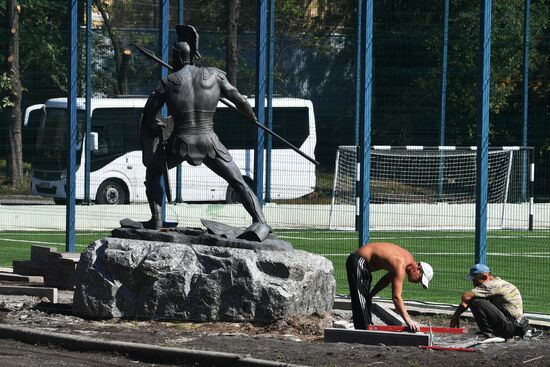 Восстановление школы в Донецке