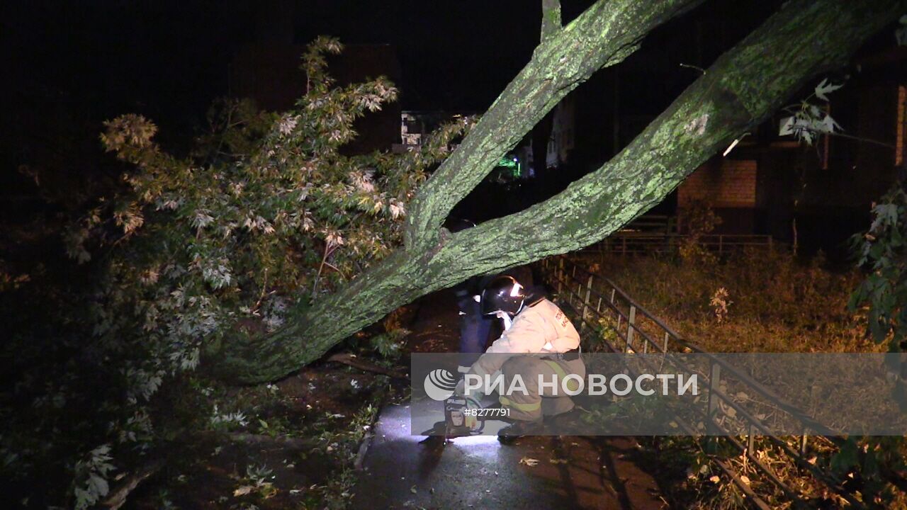 Последствия урагана в Курской области