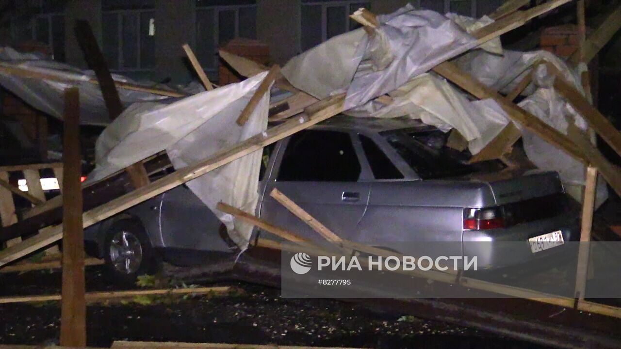 Последствия урагана в Курской области