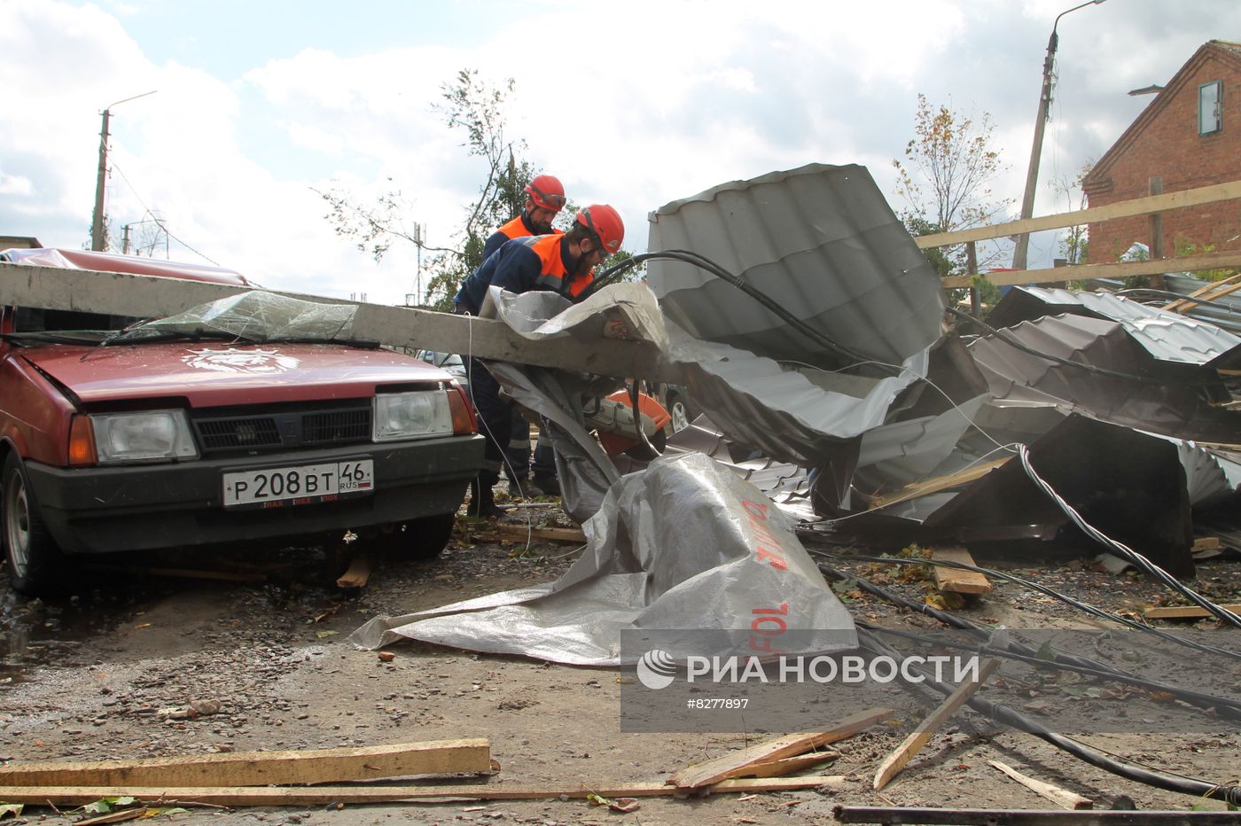 Последствия урагана в Курской области