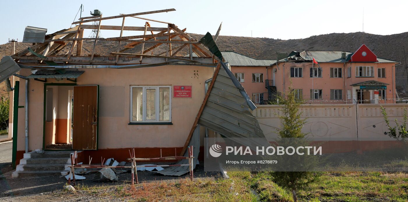 Киргизские солдаты на киргизско-таджикской границе