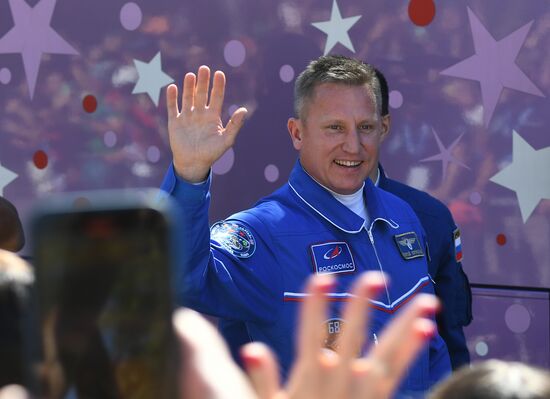 Пуск РН "Союз-2.1а" с ПК "Союз МС-22" с космодрома Байконур