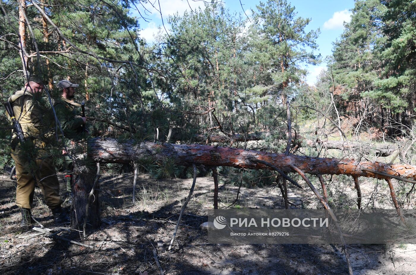 Казачьи подразделения в районе Красного Лимана в ДНР