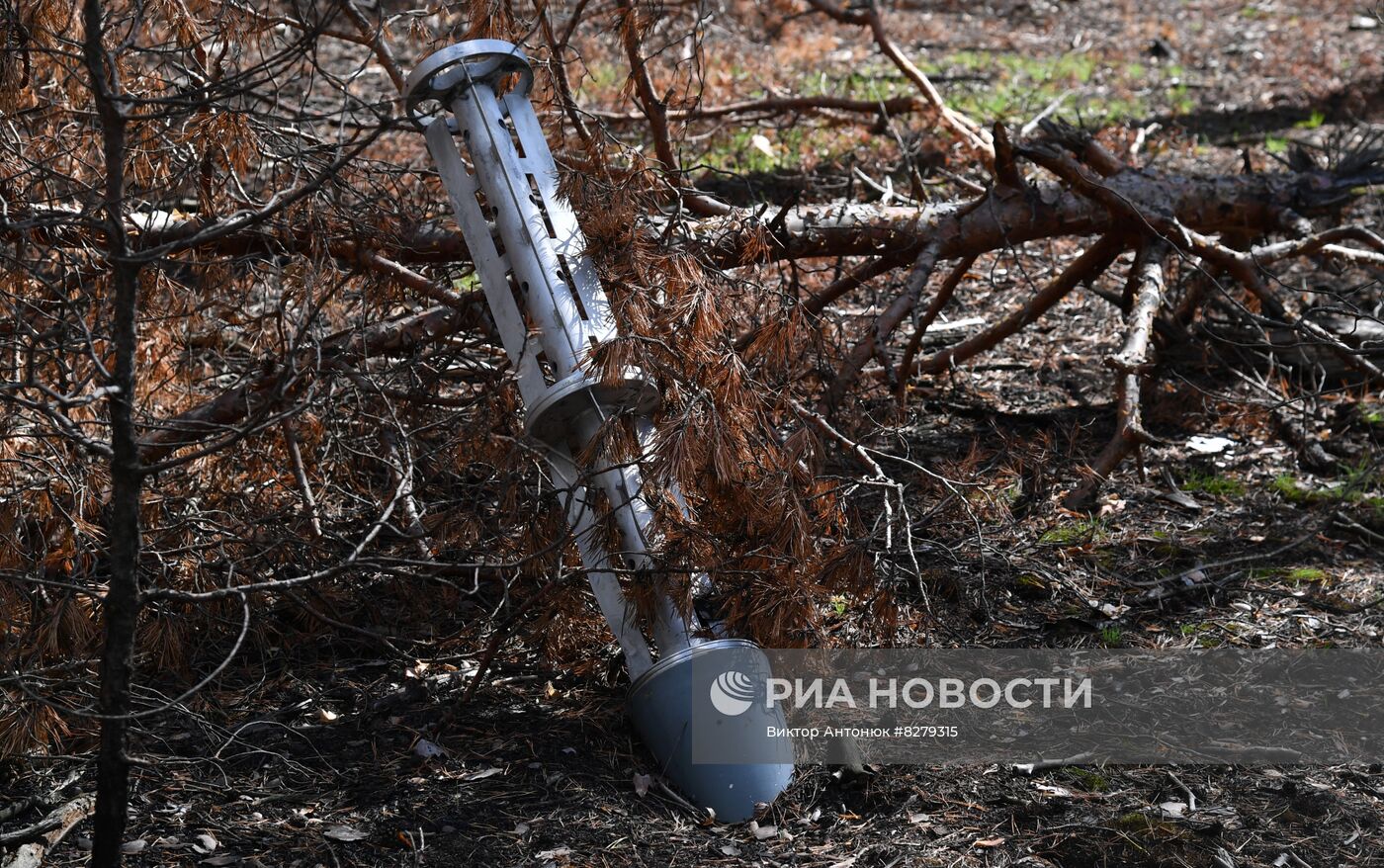 Казачьи подразделения в районе Красного Лимана в ДНР