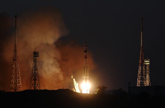 Пуск РН "Союз-2.1а" с ПК "Союз МС-22" с космодрома Байконур