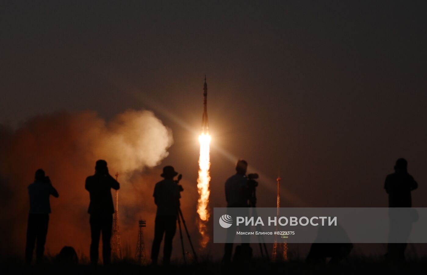 Пуск РН "Союз-2.1а" с ПК "Союз МС-22" с космодрома Байконур