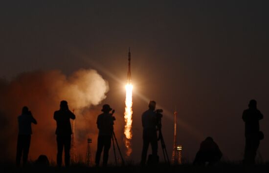 Пуск РН "Союз-2.1а" с ПК "Союз МС-22" с космодрома Байконур