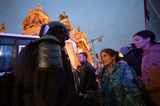 Несанкционированные акции в городах России