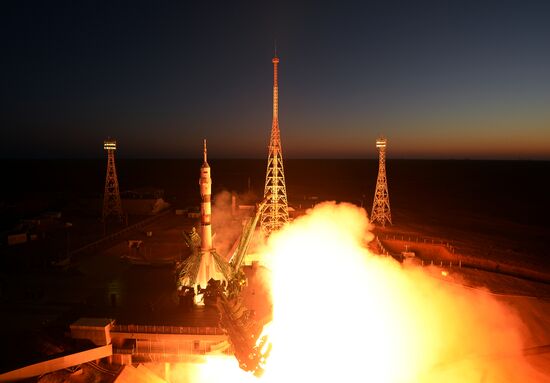 Пуск РН "Союз-2.1а" с ПК "Союз МС-22" с космодрома Байконур