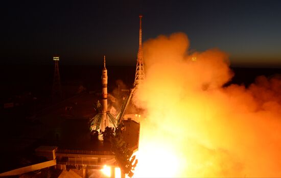 Пуск РН "Союз-2.1а" с ПК "Союз МС-22" с космодрома Байконур