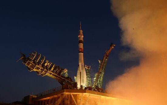 Пуск РН "Союз-2.1а" с ПК "Союз МС-22" с космодрома Байконур