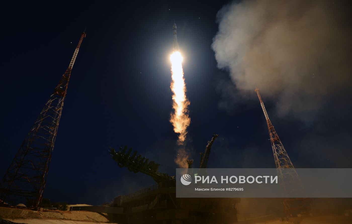 Пуск РН "Союз-2.1а" с ПК "Союз МС-22" с космодрома Байконур