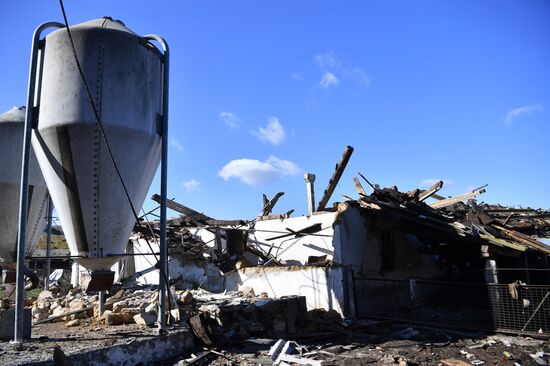 Последствия обстрелов в Запорожской области