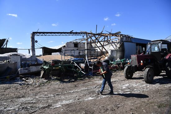 Последствия обстрелов в Запорожской области